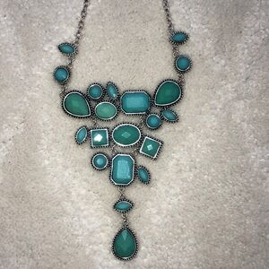 Turquoise Stone & Silver Necklace